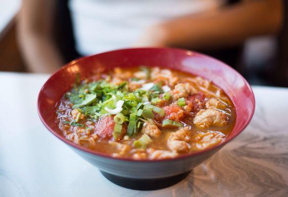 Spicy beef vermicelli soup