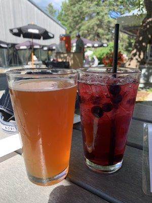 Blueberry Ale and blueberry sangria