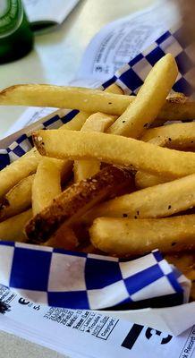 Fries.. some soggy, some crispy.