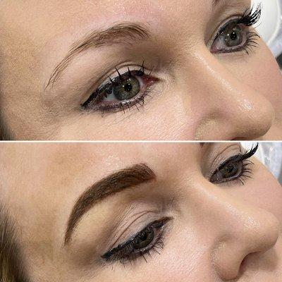 My beautiful client... Combination brows