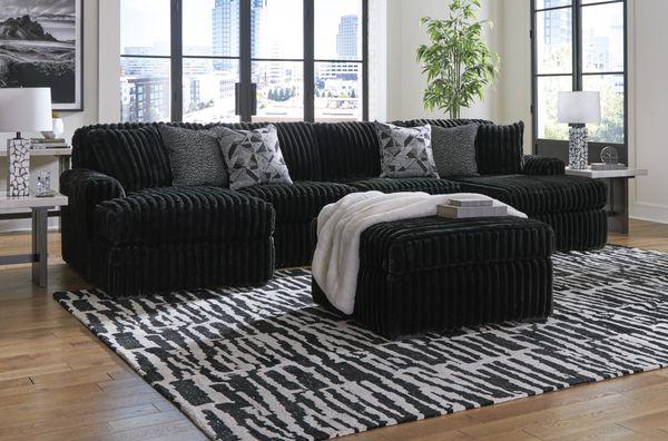 Midnight-Madness Black Sectional is one of the Newest peices added on our floors at homestyle furniture