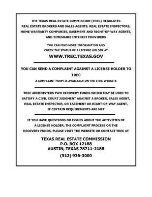 Realtor, Inspector and Home Warranty complaints can be made and searched on the website for the Texas Real Estate Commission.