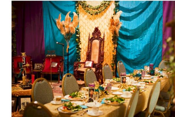 The Temple can serve 40 at a sit-down dinner in beautiful style for your private event.