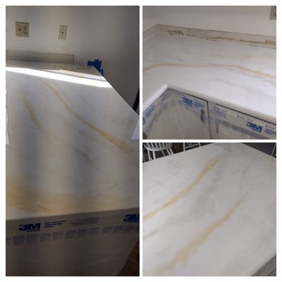 Epoxy kitchen countertops.