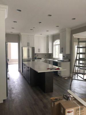 recent residential kitchen project in Holladay UT with Calacatta Vagli - overview