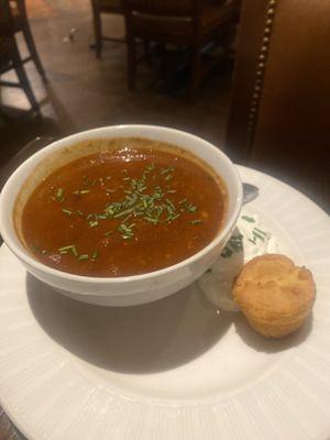 Kobe beef, Buffalo, & Elk Chili with cornbread