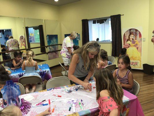 Princess camp craft time