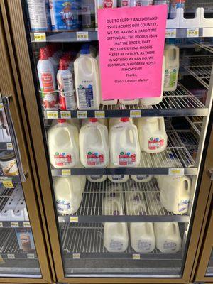 Milk 3.49-4.99 a gallon