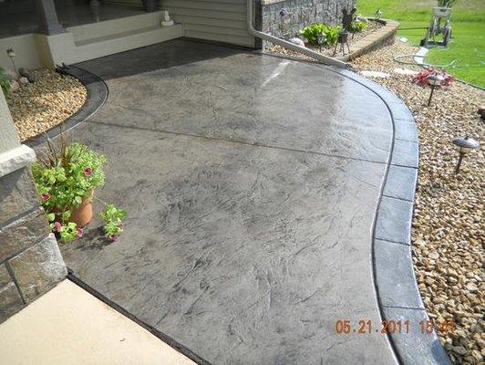 Stamped concrete walkway in Salem