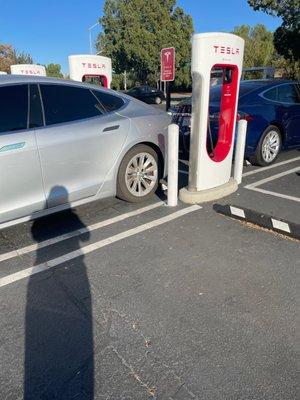 Full row of chargers. Double sided