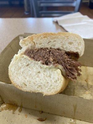 French Dip & Swiss. All bread. Very little meat.