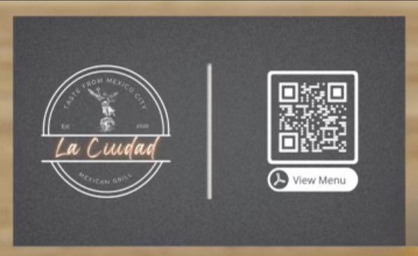 We got the QR code with the menu :)