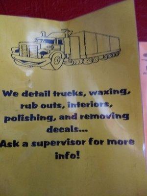 More truck services.