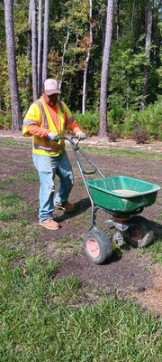 Fertilizing a yard