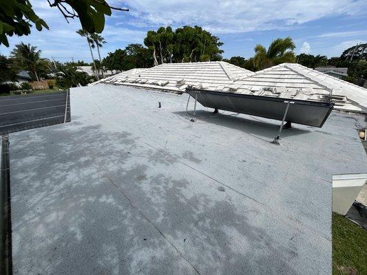 Flat Roof Hot Mop System Finished