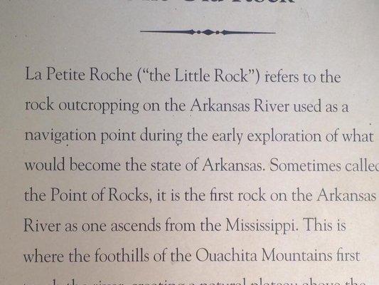 A little history on the Little Rock.