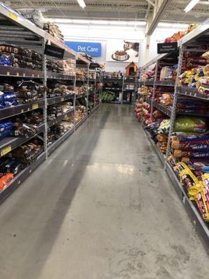 Dog food section