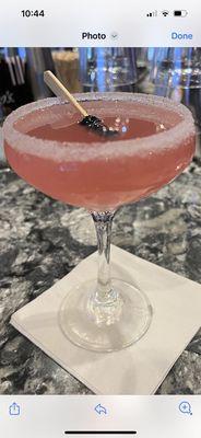 Blueberry lemon drop martini