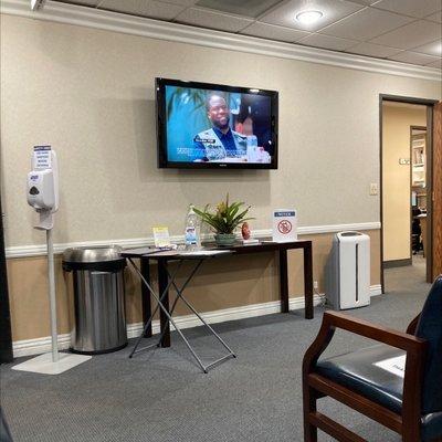 Tv in waiting area