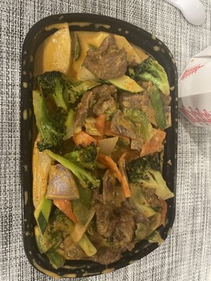 Yellow Curry with Beef.