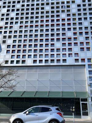 Simmons Hall nicknamed " The Sponge" a Cool Architectural Building Undergraduate Residence for Students @ MIT Cambridge MA