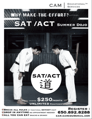 Summer SAT / ACT Dojo! Extreme Intense Test Prep! Starting from $250/month