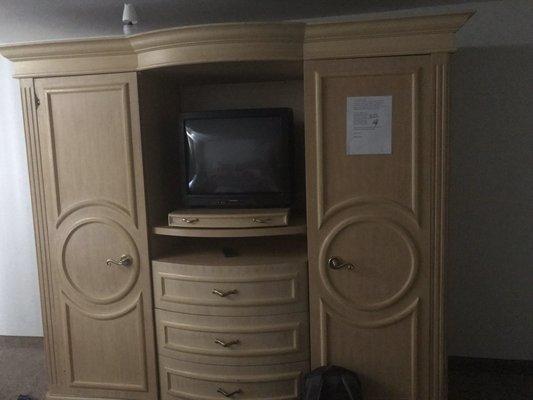 Armoire with tube tv