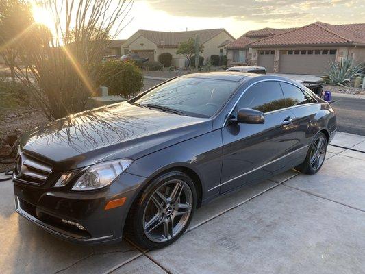 This already pristine Mercedes just needed some paint correction and a good polish to bring out the beautiful grey paint.