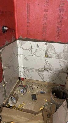 bathroom tile work