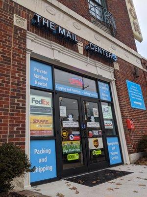 Mail Center KC store front in Westport, Kansas City, MO