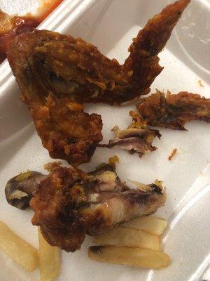 The chicken looks old. This can cause a person to get sick. The food is nasty and the prices are unreasonable.