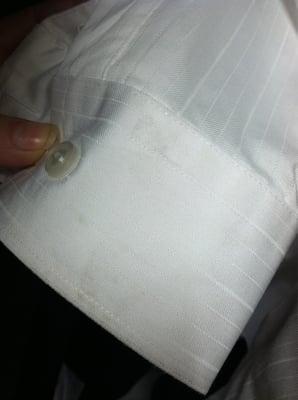 All 7 shirt cuffs came back dirty still-  they dont care-