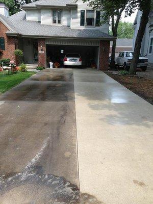 Pressure washing.