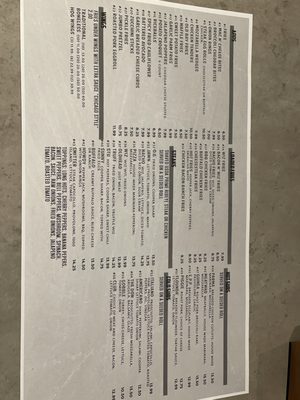 Menu side 2