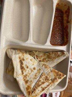 $8.30 Cheese quesadilla