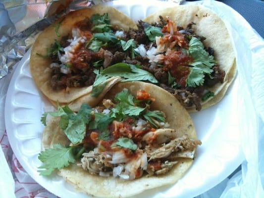 2 Carna Asada 1 Chicken TaKos, or Tacos