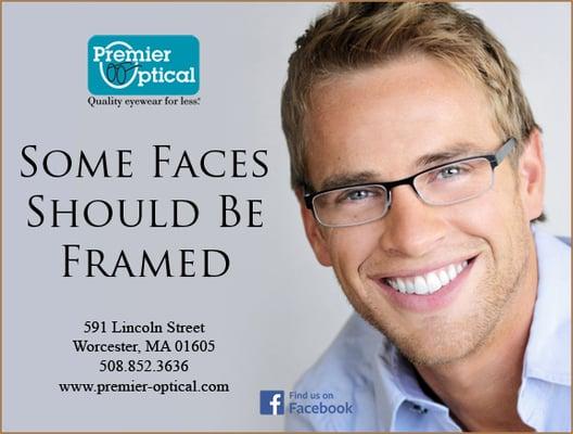 We would like to say all our opticians look like this (not true), but we have frames for all kinds of faces and budgets.