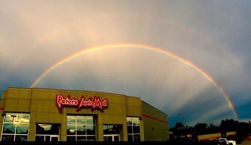 Rainbow over the dealership!!