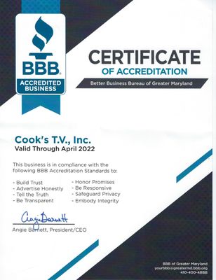 We continue to be BBB Accredited!!