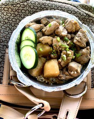 Chicken and pork Adobo Bowl