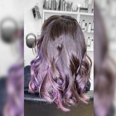 Purple/Lavender Hair by Melanie Mansour Vibe Hair Bar