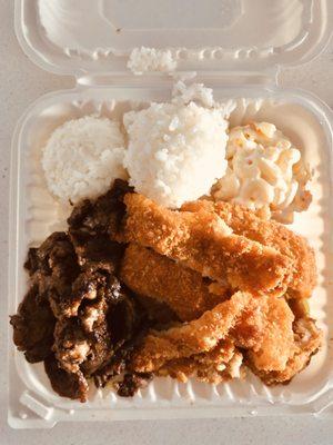 Chicken and Chicken & Beef Combo (I asked to replace the chicken with Katsu Chicken! )