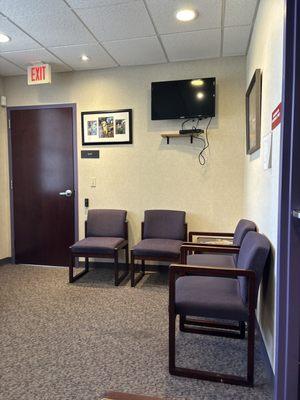 Waiting room for procedure on my lower back.