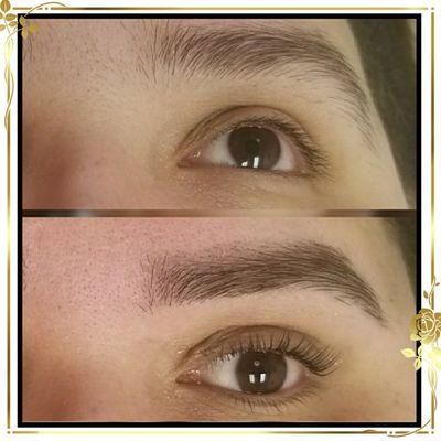 Lash lift and tint with Brow wax and tint