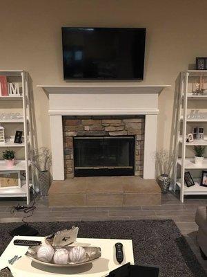 Tv Mounted Over Fireplace