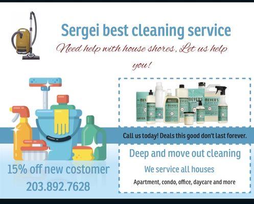 My cleaning business post card