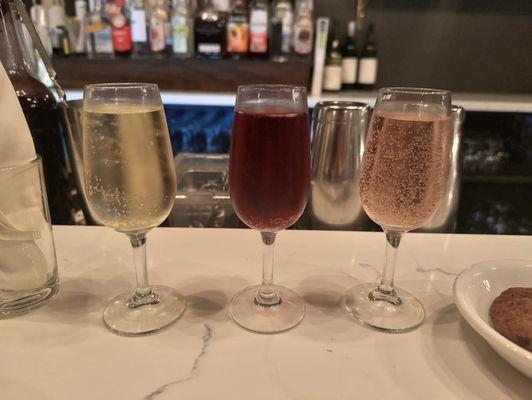 Sparkling wine flight