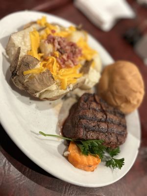 Lady Filet with loaded baked potato really hit the spot!!