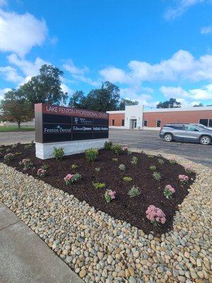 New sign and landscaping!