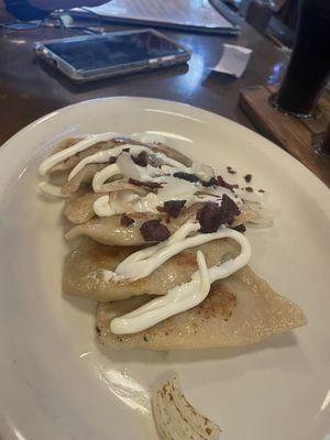 Homemade pierogis-